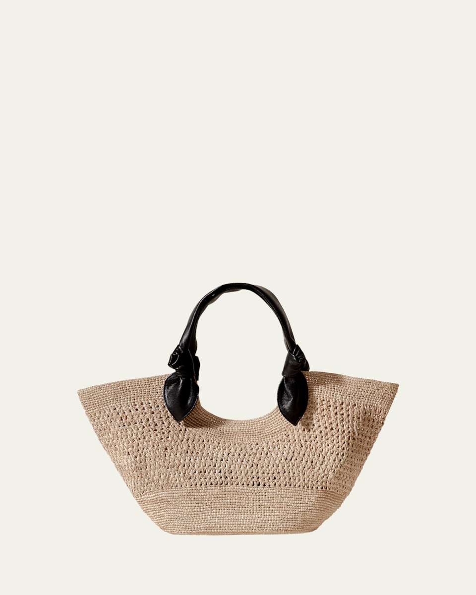 Fonol Knot Raffia Tote Bag